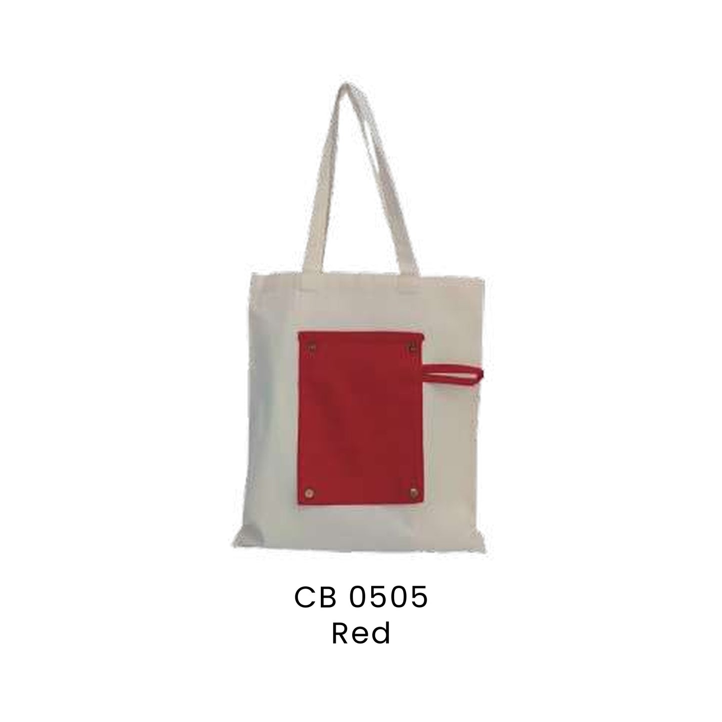 Canvas Bags - 5oz Natural Cotton Foldable Canvas Bags | CB05 | Red | CB0505 | Artiztee