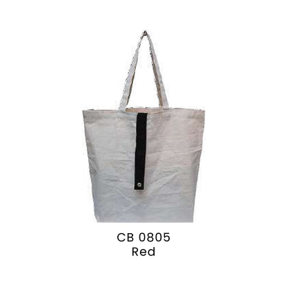 Canvas Bags - 10oz Natural Cotton Foldable Canvas Bags | CB08 | Red | CB0805 | Artiztee