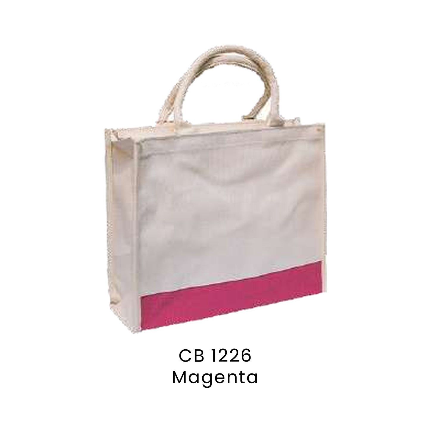 Canvas Bags - Laminated Canvas Bags with Zipper | CB12 | Magenta | CB1226 | Artiztee