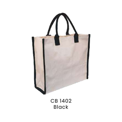 Canvas Bags - 10oz Natural Cotton Canvas Bags | CB14 | Black | CB1402 | Artiztee