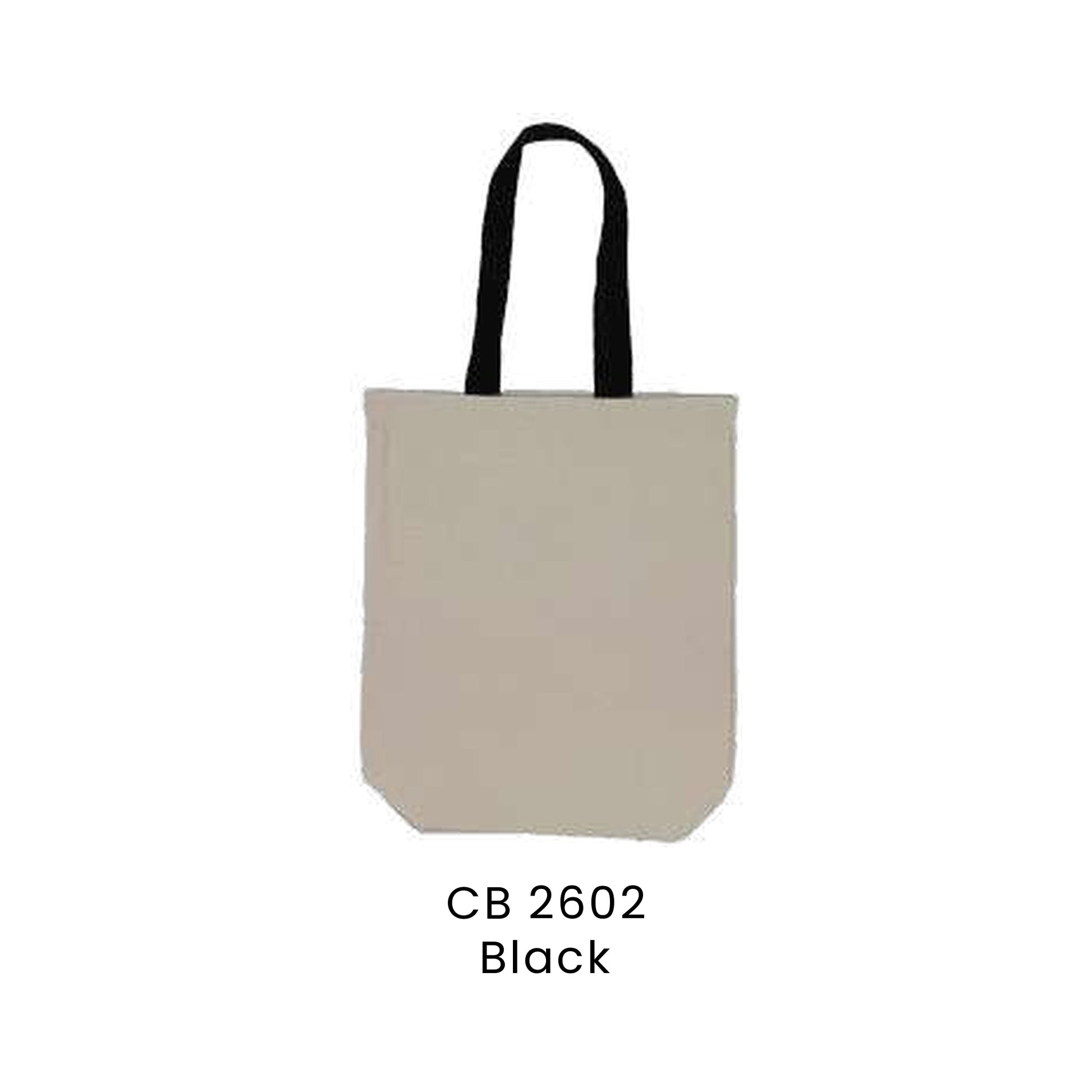 Canvas Bags - 12oz Cotton Canvas Tote Bag (portrait) | CB26 | Black | CB2602 | Artiztee
