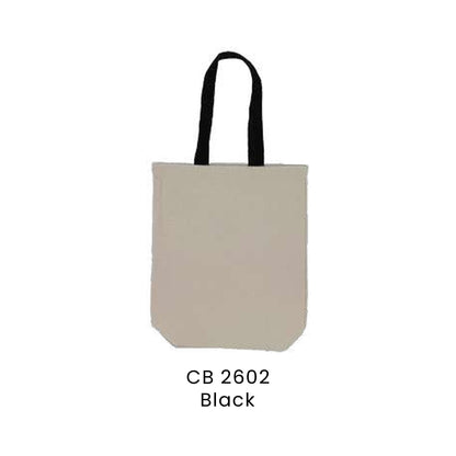 Canvas Bags - 12oz Cotton Canvas Tote Bag (portrait) | CB26 | Black | CB2602 | Artiztee
