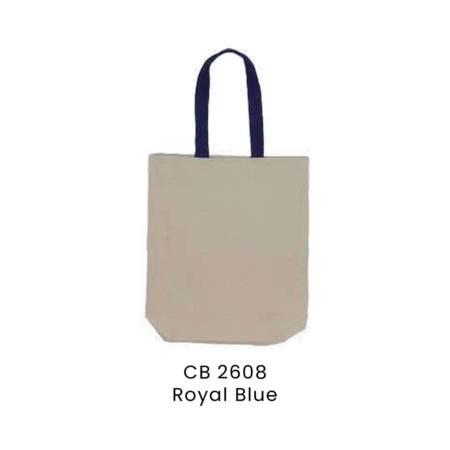 Canvas Bags - 12oz Cotton Canvas Tote Bag (portrait) | CB26 | Royal Blue | CB2608 | Artiztee