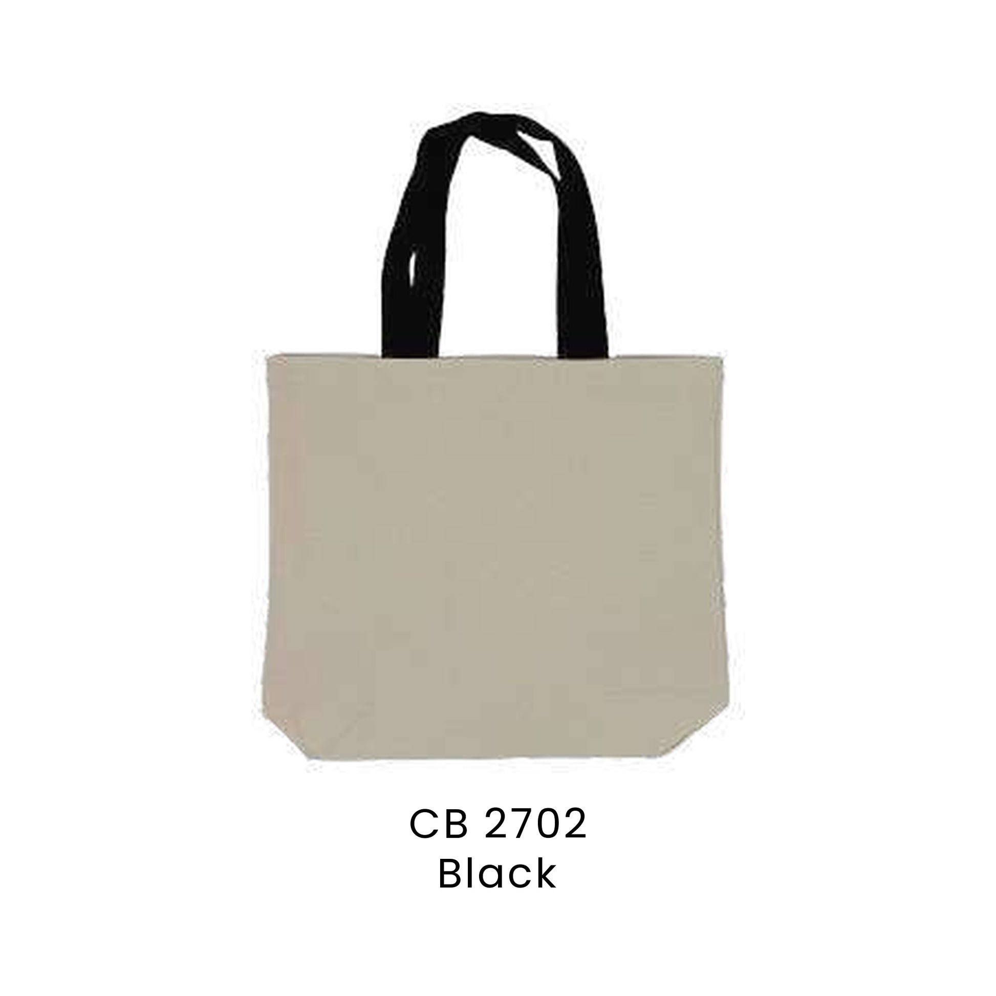 Canvas Bags - 12oz Cotton Canvas Tote Bag (landscape) | CB27 | Black | CB2702 | Artiztee