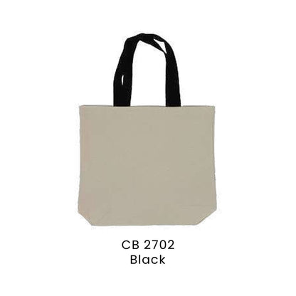 Canvas Bags - 12oz Cotton Canvas Tote Bag (landscape) | CB27 | Black | CB2702 | Artiztee