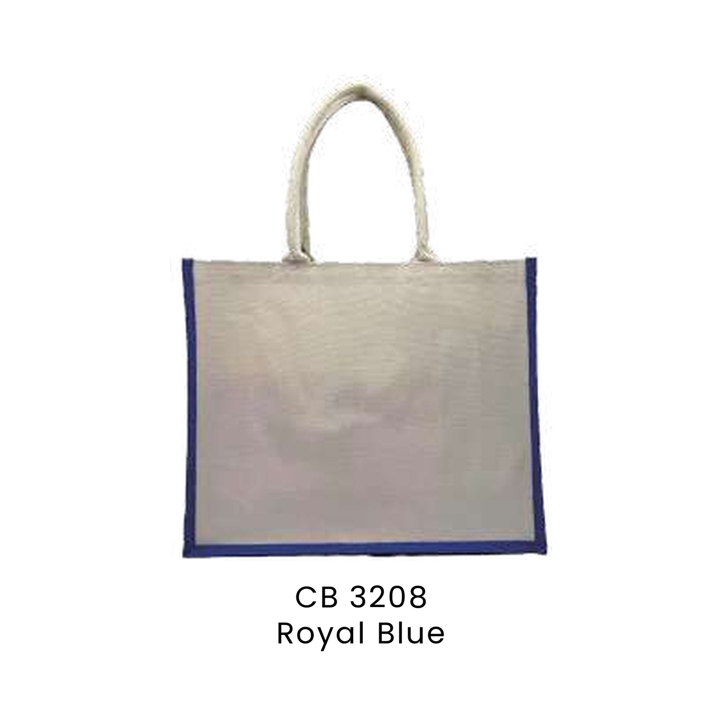 Canvas Bags - 10oz Cotton Canvas Landscape Tote with Contrast Trim | CB32 | Royal Blue | CB3208 | Artiztee