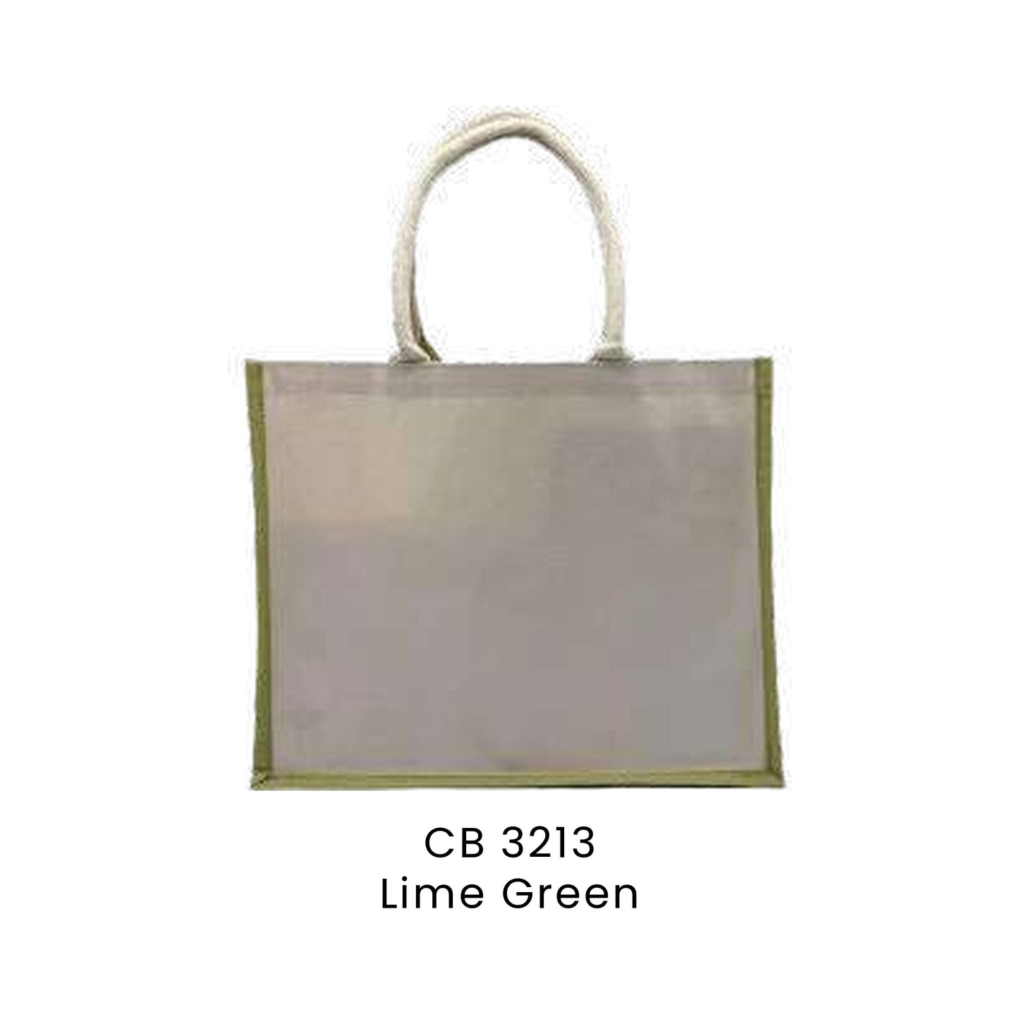 Canvas Bags - 10oz Cotton Canvas Landscape Tote with Contrast Trim | CB32 | Lime Green | CB3213 | Artiztee