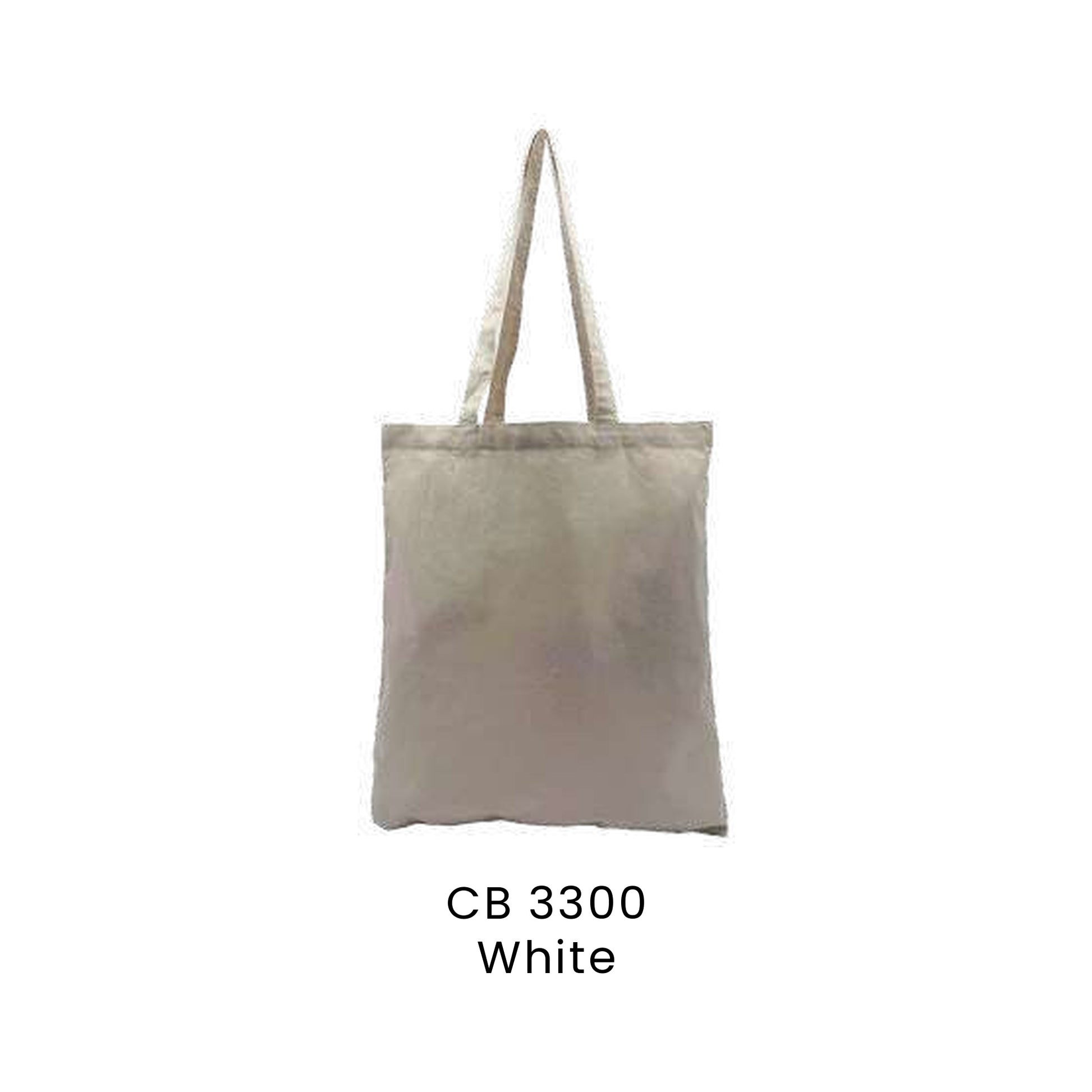 Canvas Bags - 6oz Cotton Canvas Flat Tote (full-colour body) | CB33 | White | CB3300 | Artiztee