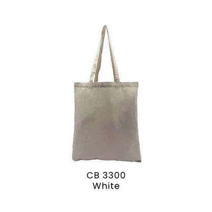 Canvas Bags - 6oz Cotton Canvas Flat Tote (full-colour body) | CB33 | White | CB3300 | Artiztee