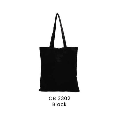 Canvas Bags - 6oz Cotton Canvas Flat Tote (full-colour body) | CB33 | Black | CB3302 | Artiztee