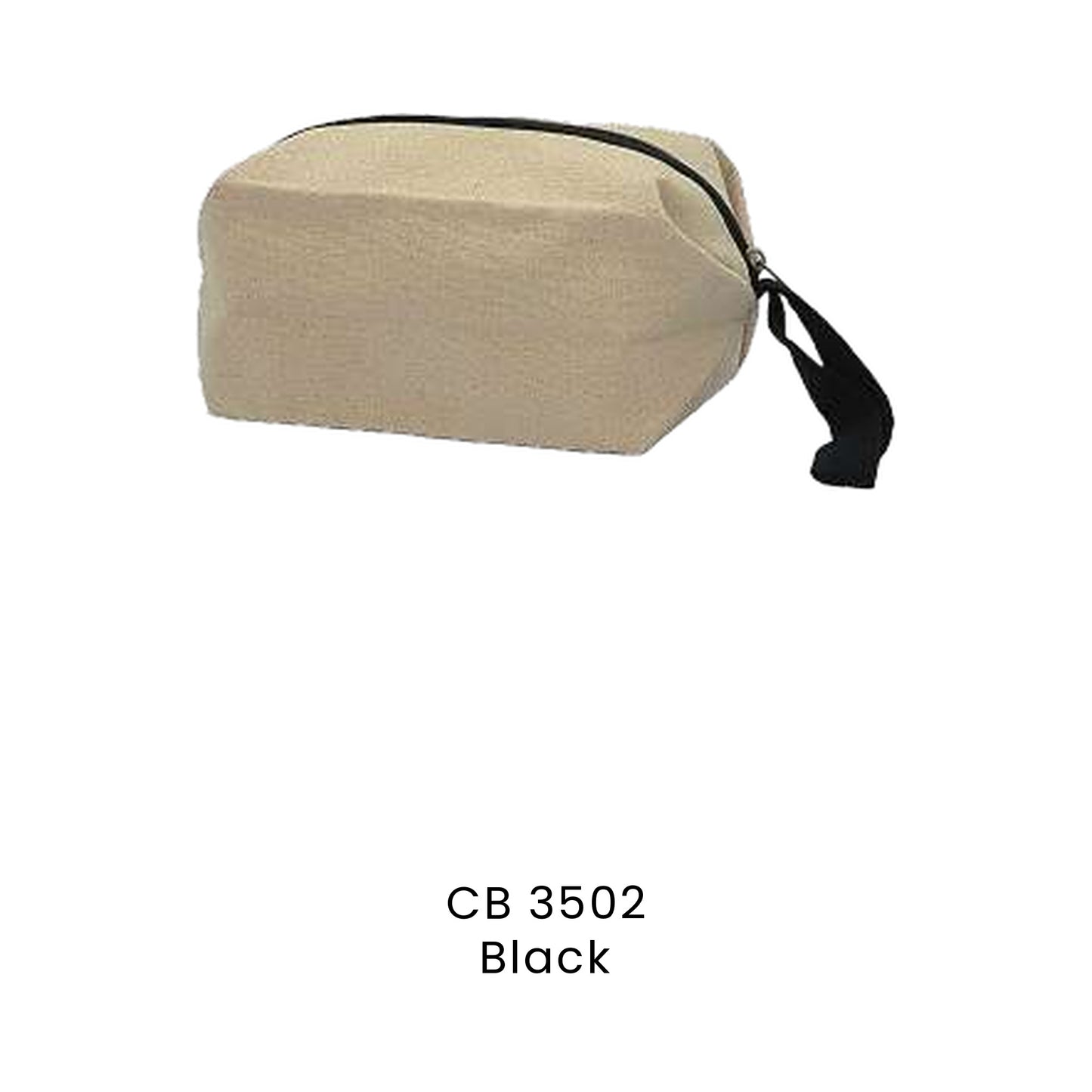 Canvas Bags - 12oz Cotton Canvas Zip Pouch | CB35 | Black | CB3502 | Artiztee