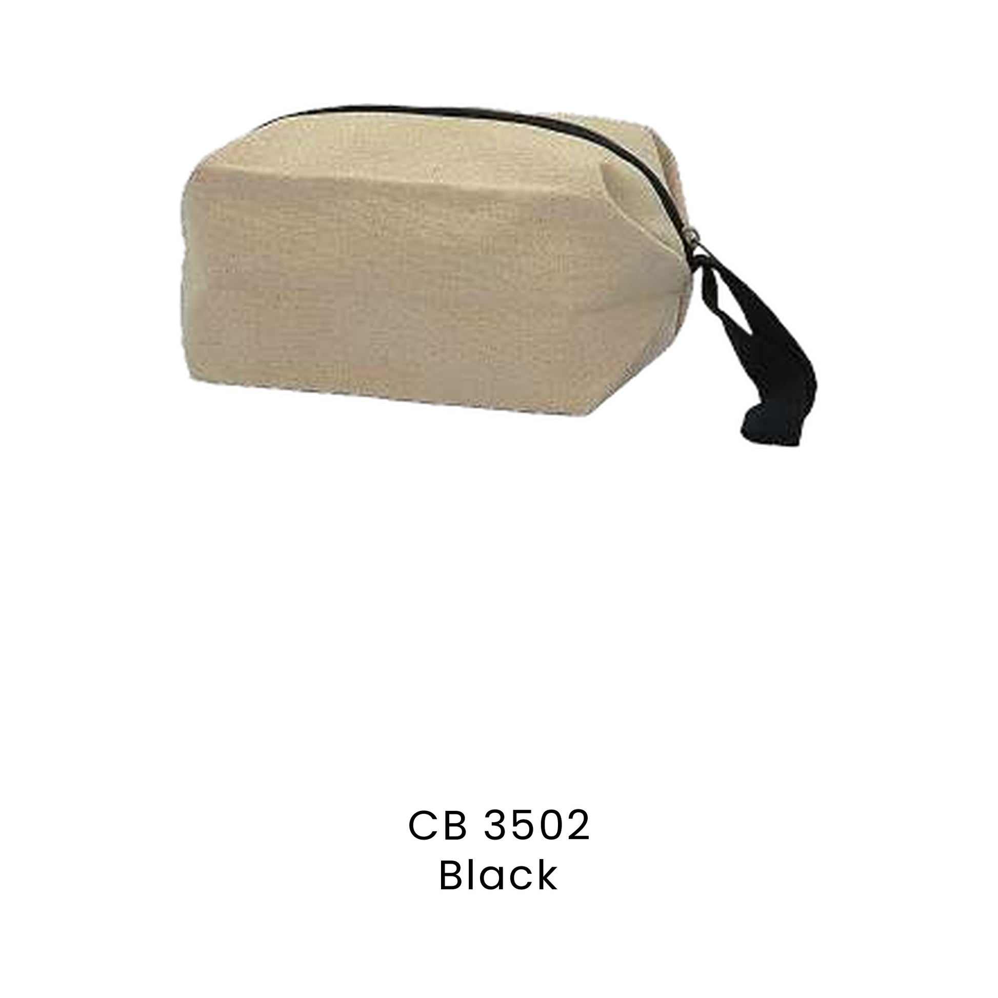 Canvas Bags - 12oz Cotton Canvas Zip Pouch | CB35 | Black | CB3502 | Artiztee