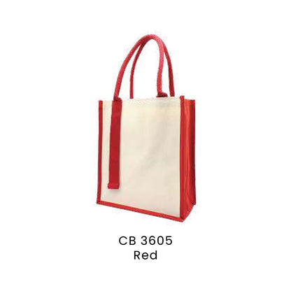 Canvas Bags - Laminated Canvas Bag with Strap | CB36 | Red | CB3605 | Artiztee