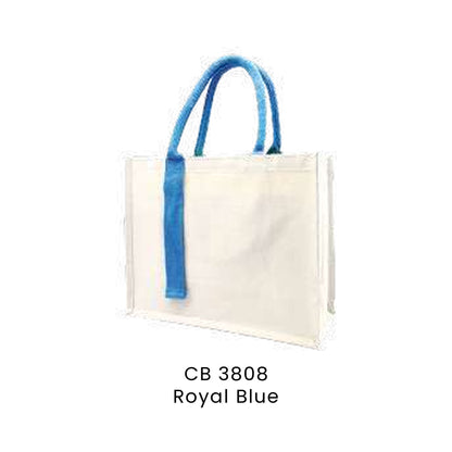 Canvas Bags - Laminated Canvas Bag with Strap (compact) | CB38 | Royal Blue | CB3808 | Artiztee