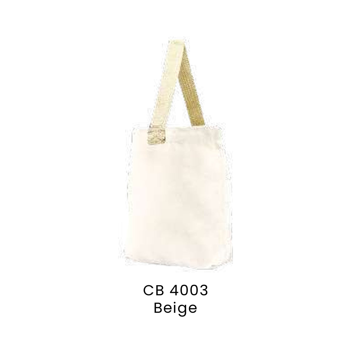 Canvas Bags - 10oz Cotton Mini Tote with Base (narrow) | CB40 | Beige | CB4003 | Artiztee