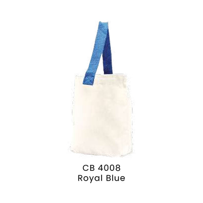 Canvas Bags - 10oz Cotton Mini Tote with Base (narrow) | CB40 | Royal Blue | CB4008 | Artiztee
