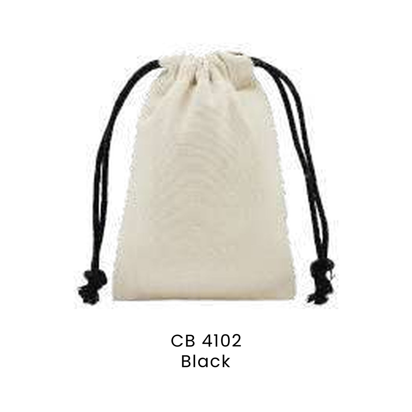 Canvas Bags - 8oz Cotton Drawstring Pouch (small) | CB41 | Black | CB4102 | Artiztee