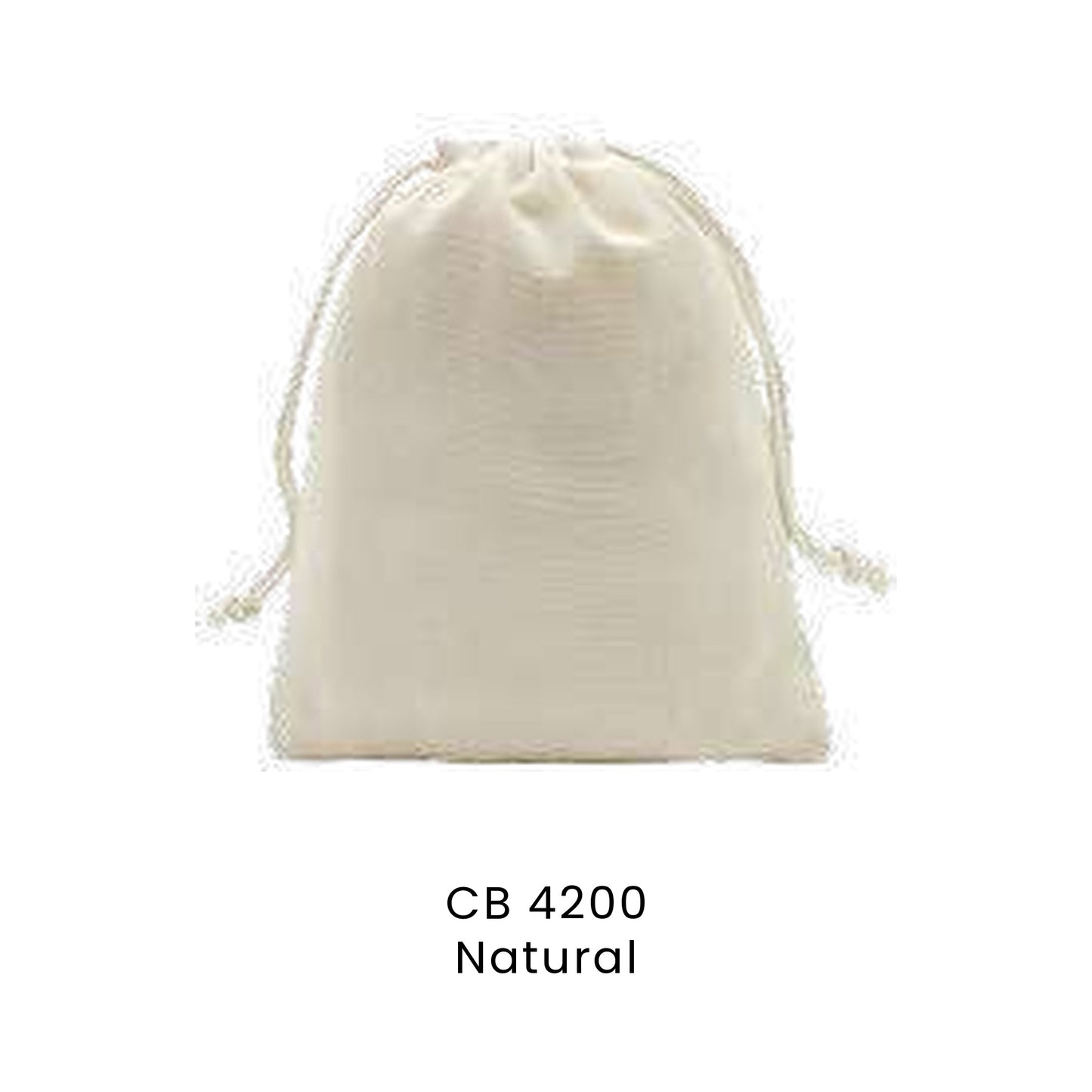 Canvas Bags - 8oz Cotton Drawstring Pouch (large) | CB42 | Natural | CB4200 | Artiztee