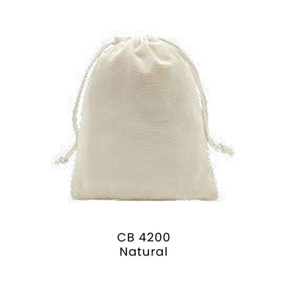 Canvas Bags - 8oz Cotton Drawstring Pouch (large) | CB42 | Natural | CB4200 | Artiztee