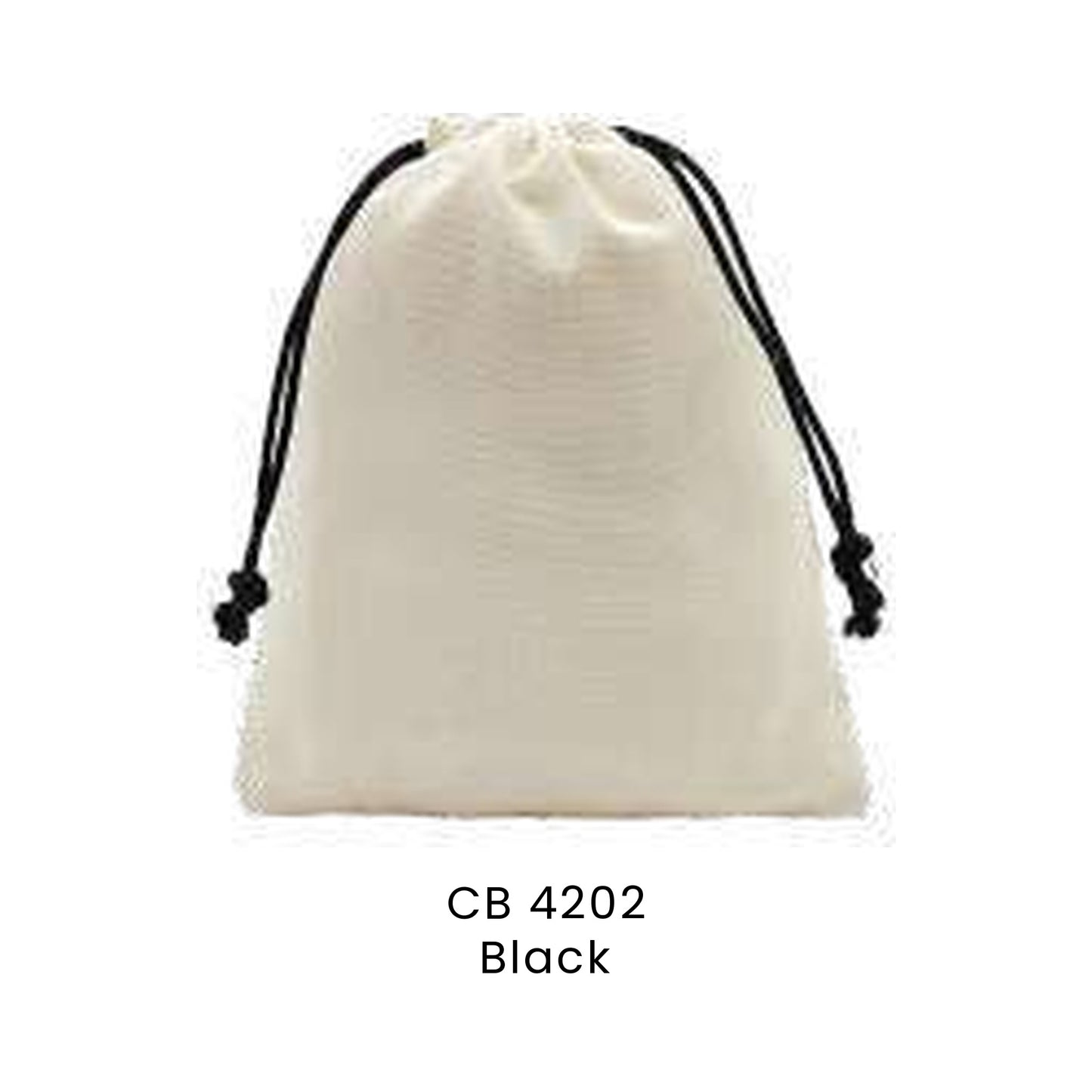 Canvas Bags - 8oz Cotton Drawstring Pouch (large) | CB42 | Black | CB4202 | Artiztee