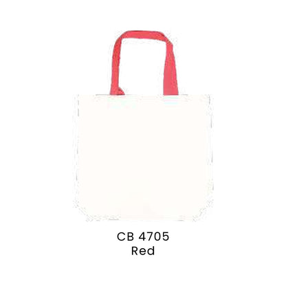 Canvas Bags - 10oz Canvas Tote with Contrast Handles (gusseted) | CB47 | Red | CB4705 | Artiztee