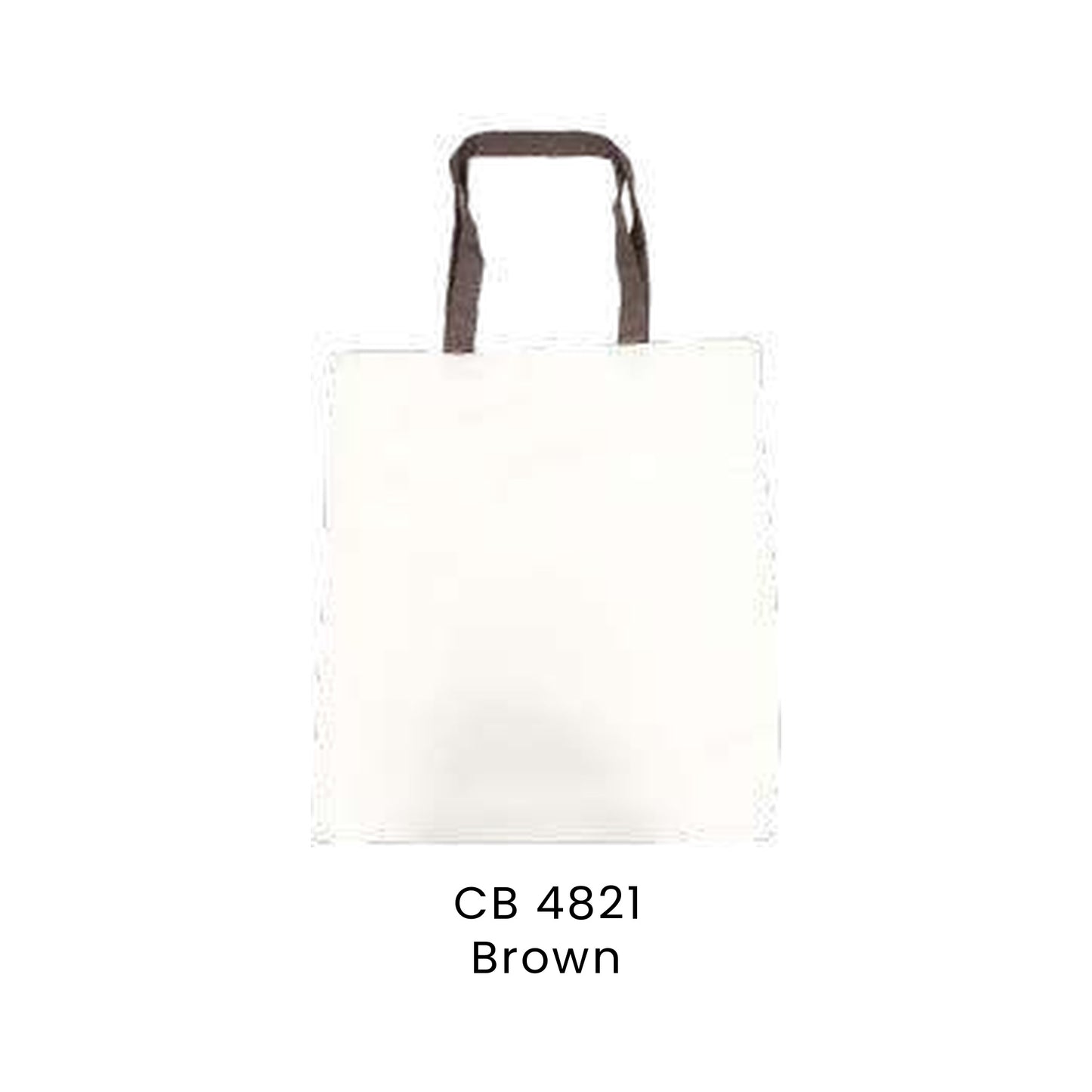 Canvas Bags - 10oz Canvas Flat Tote with Contrast Handles | CB48 | Brown | CB4821 | Artiztee