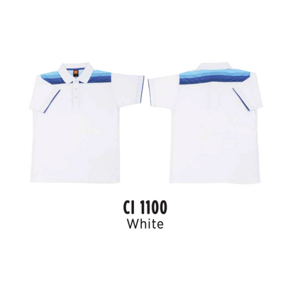 Polo | CVC Cotton Interlock | Unisex | 210gsm | White | CI1100