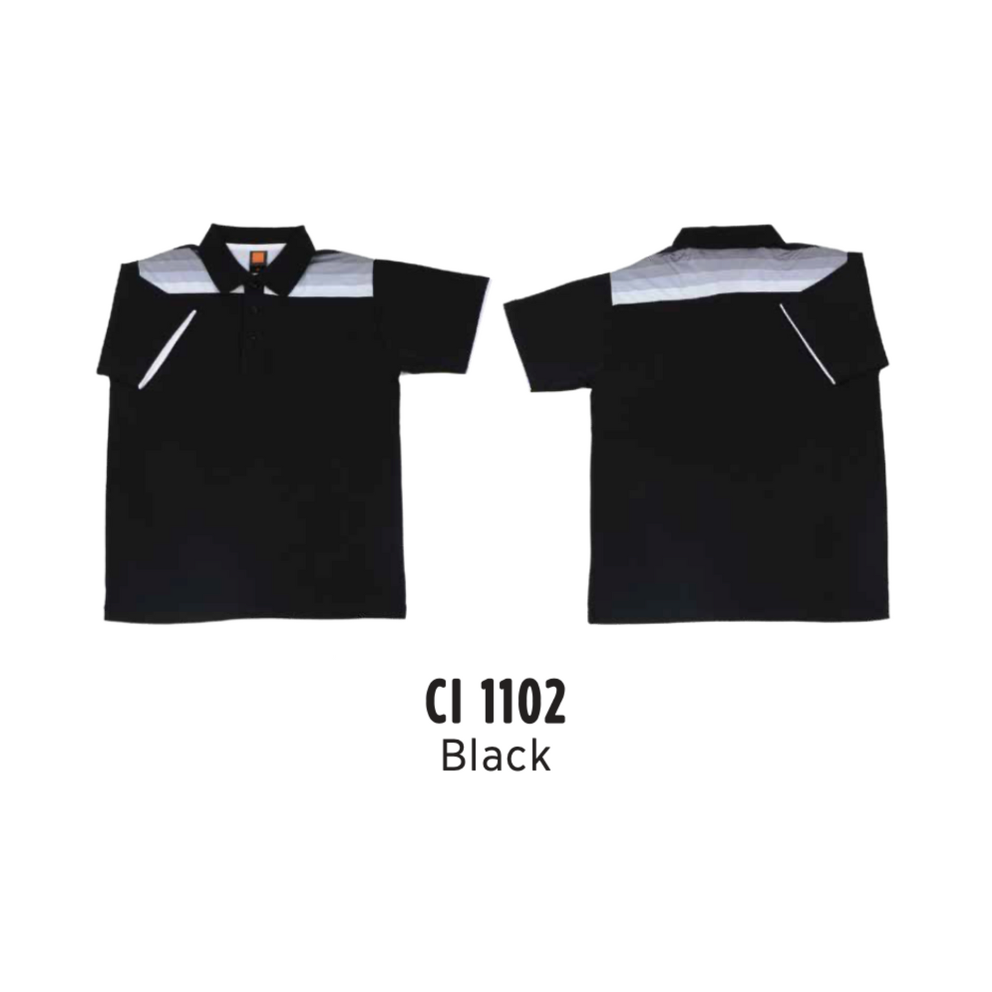 Polo | CVC Cotton Interlock | Unisex | 210gsm | Black | CI1102