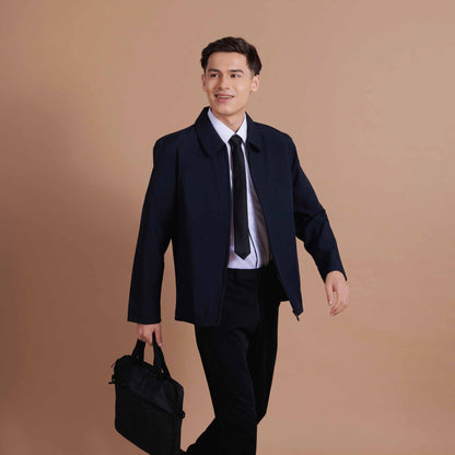 CJ02 corporate jacket worn by a model