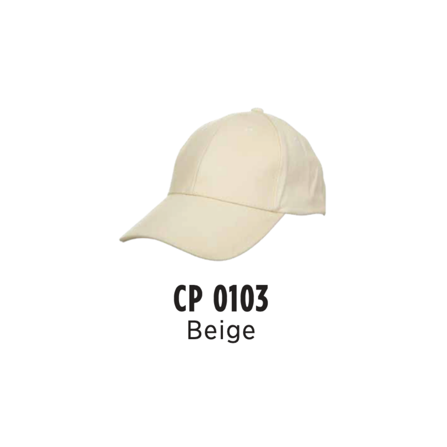 Custom Cap - Cotton Baseball Cap | Beige | CP0103