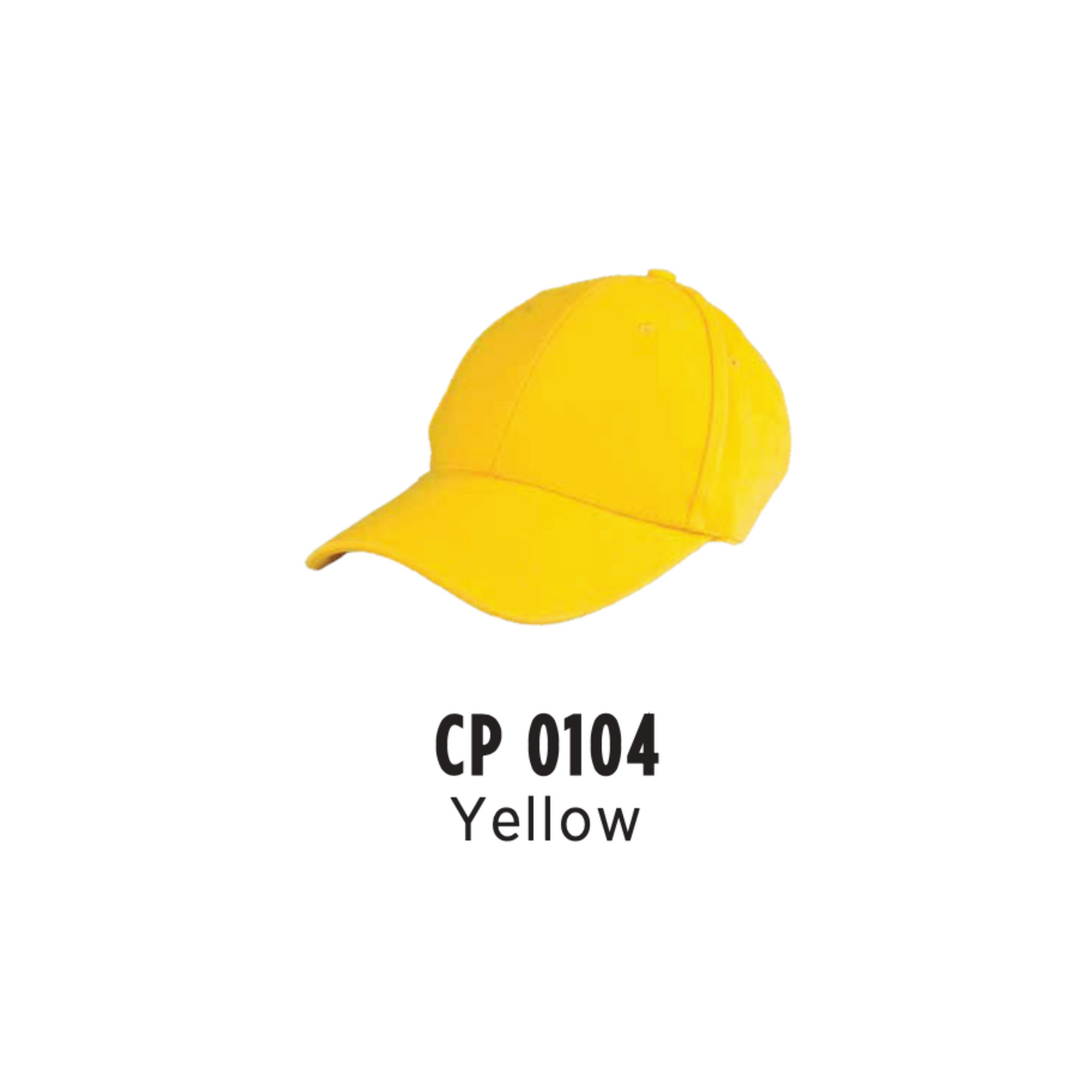 Custom Cap - Cotton Baseball Cap | Yellow | CP0104