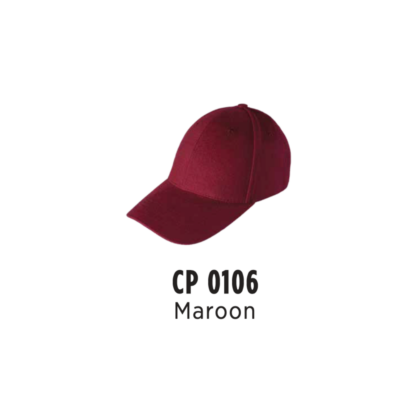 Custom Cap - Cotton Baseball Cap | Maroon | CP0106