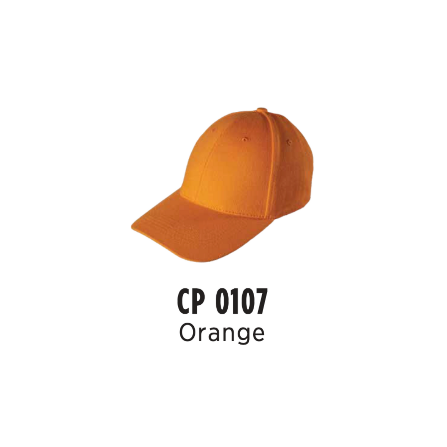 Custom Cap - Cotton Baseball Cap | Orange | CP0107