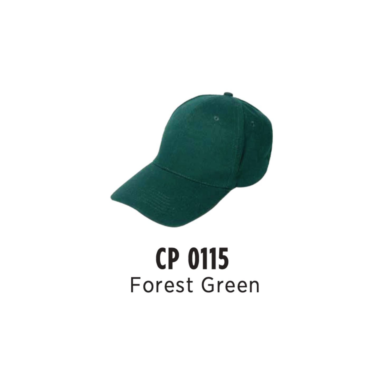 Custom Cap - Cotton Baseball Cap | Forest Green | CP0115