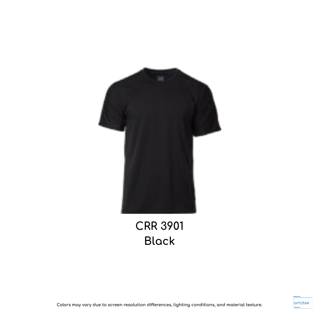 Crossrunner Performance Tee Unisex 160gsm Black CRR3901