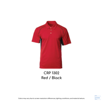 Polo Delta Quick Dry Unisex 160gsm Red Black CRP1302