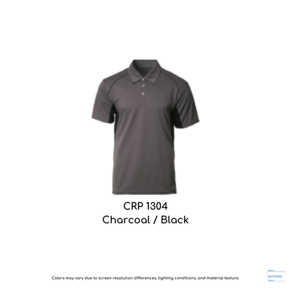 Polo Delta Quick Dry Unisex 160gsm Charcoal Black CRP1304