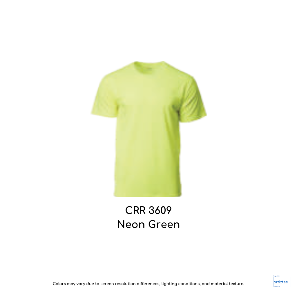 CRR3609 Neon Green COLtec Performance Tee Unisex 160gsm