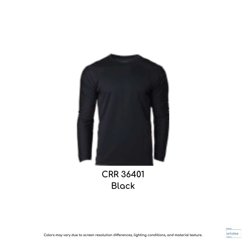 CRR36401 Performance Long Sleeve Tee 160gsm Unisex Black