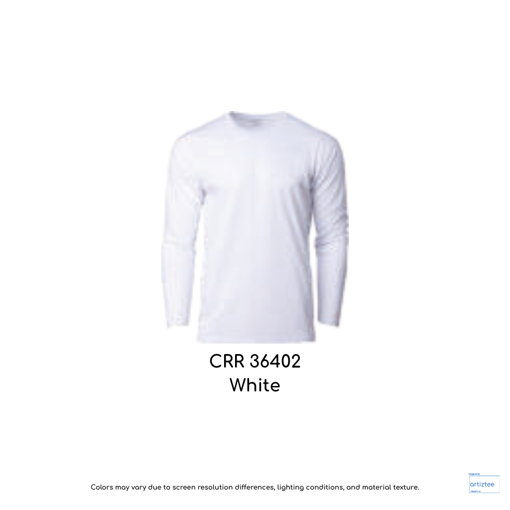 CRR36402 Performance Long Sleeve Tee 160gsm Unisex White