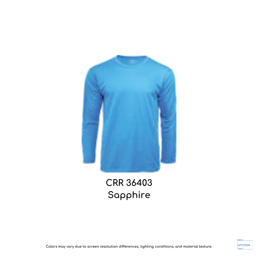 CRR36403 Performance Long Sleeve Tee 160gsm Unisex Sapphire