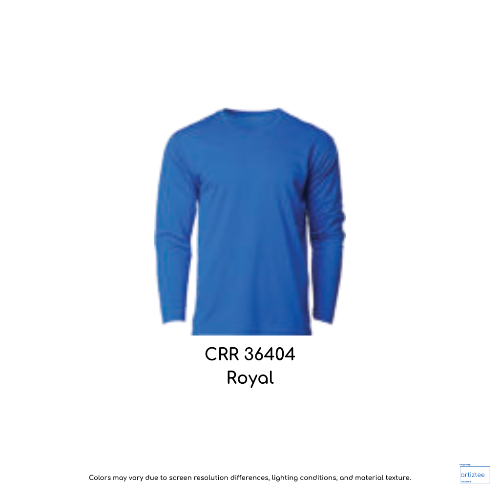 CRR36404 Performance Long Sleeve Tee 160gsm Unisex Royal