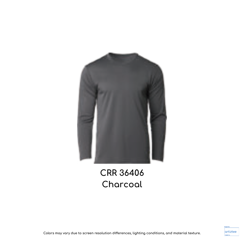 CRR36406 Performance Long Sleeve Tee 160gsm Unisex Charcoal