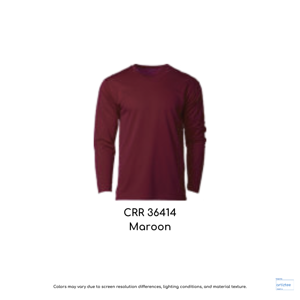 CRR36414 Performance Long Sleeve Tee 160gsm Unisex Maroon