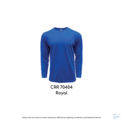 crr70404 drytec long sleeve tee 150gsm unisex royal