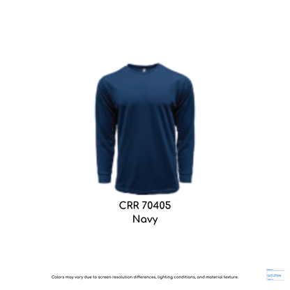 crr70405 drytec long sleeve tee 150gsm unisex navy