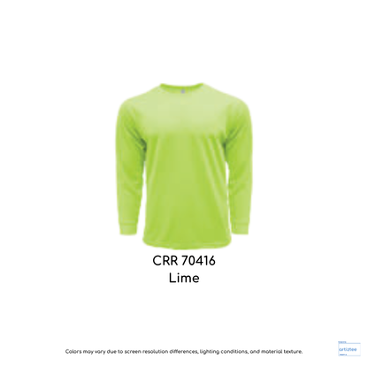 crr70416 drytec long sleeve tee 150gsm unisex lime