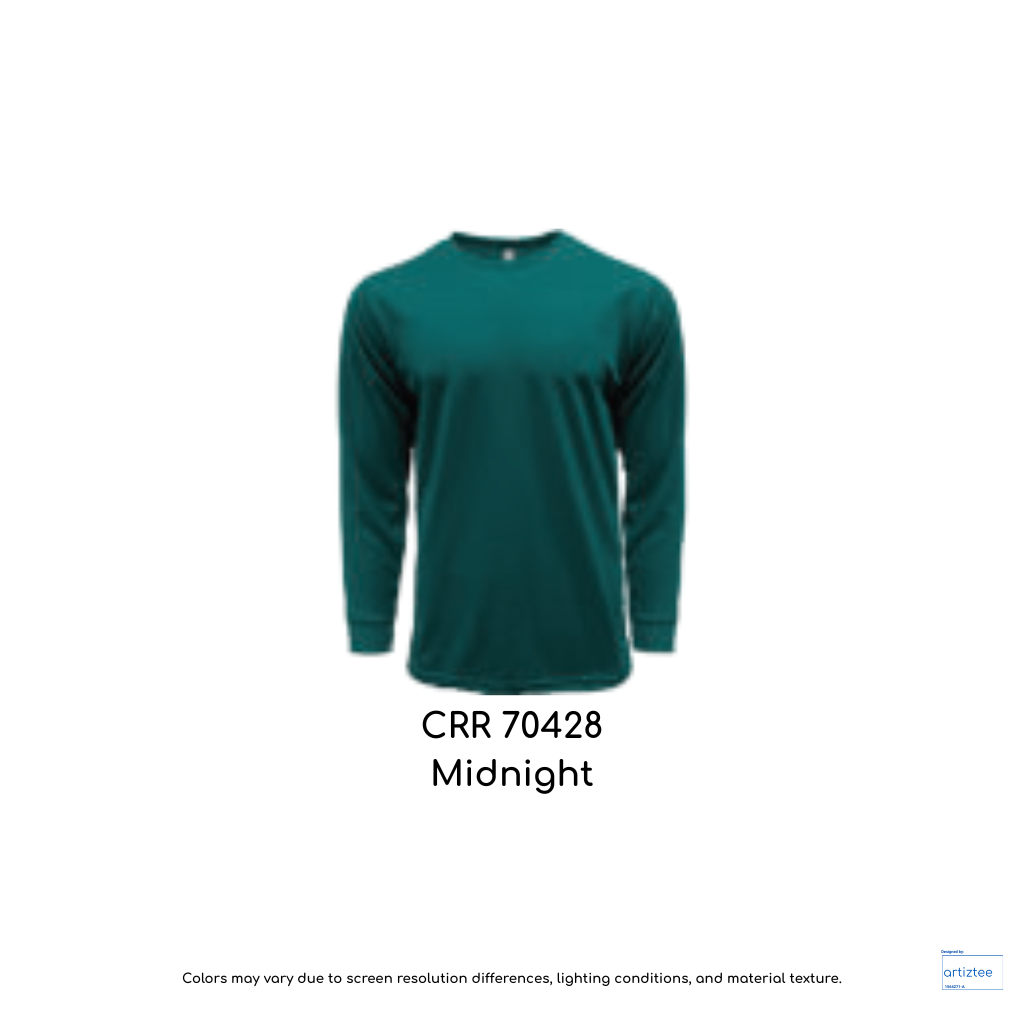 crr70428 drytec long sleeve tee 150gsm unisex midnight