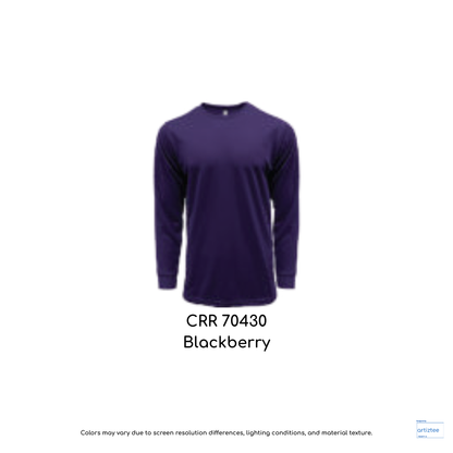 crr70430 drytec long sleeve tee 150gsm unisex blackberry