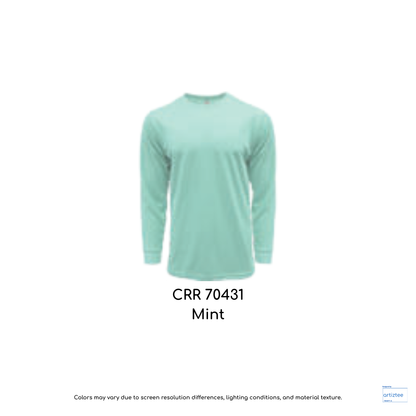 crr70431 drytec long sleeve tee 150gsm unisex mint